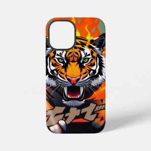 Flaming anime tiger iPhone 12 mini case