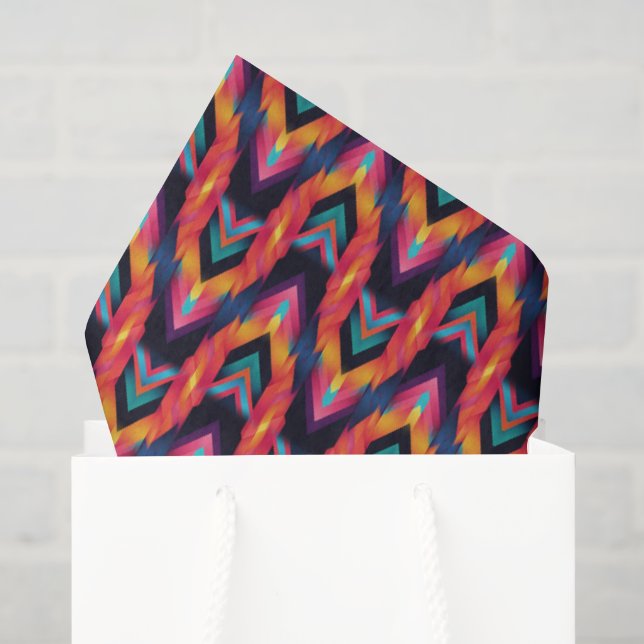 Flaming Bargello Tissue Paper (Gift Bag)