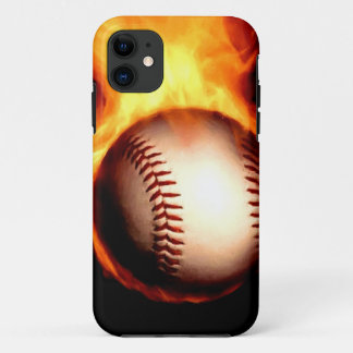 Flaming Baseball Case-Mate iPhone Case