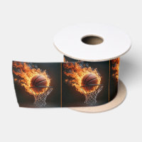 Flaming Basketball In the Hoop