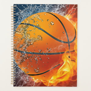 Flaming basketball planner