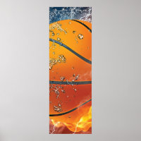 Flaming basketball
