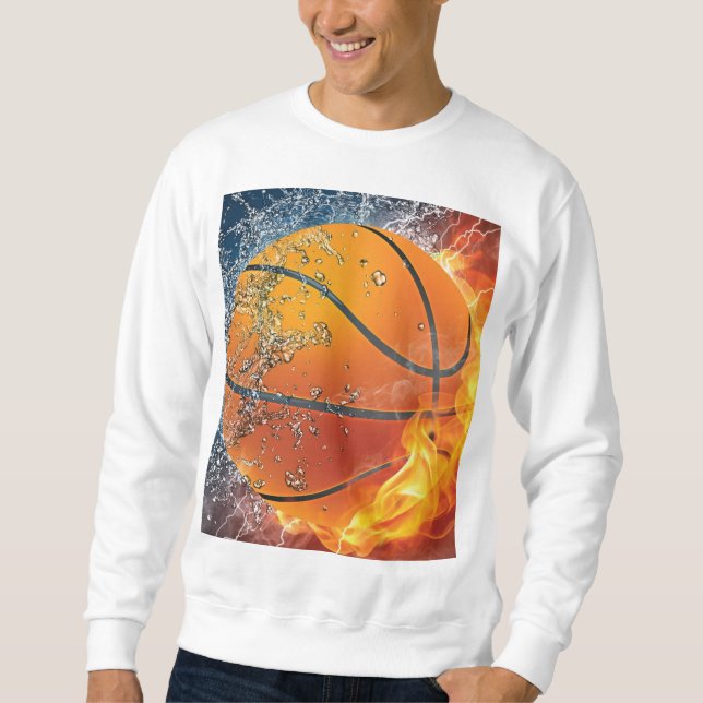 Flaming basketball sweatshirt (Front)