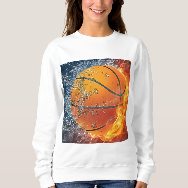 Flaming basketball sweatshirt (Front)