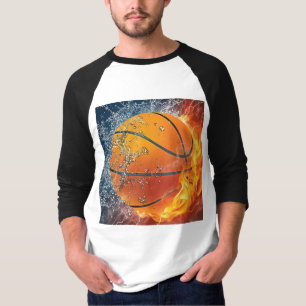 Flaming basketball T-Shirt