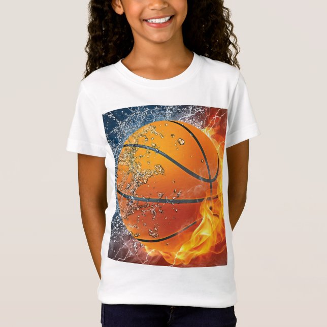 Flaming basketball T-Shirt (Front)