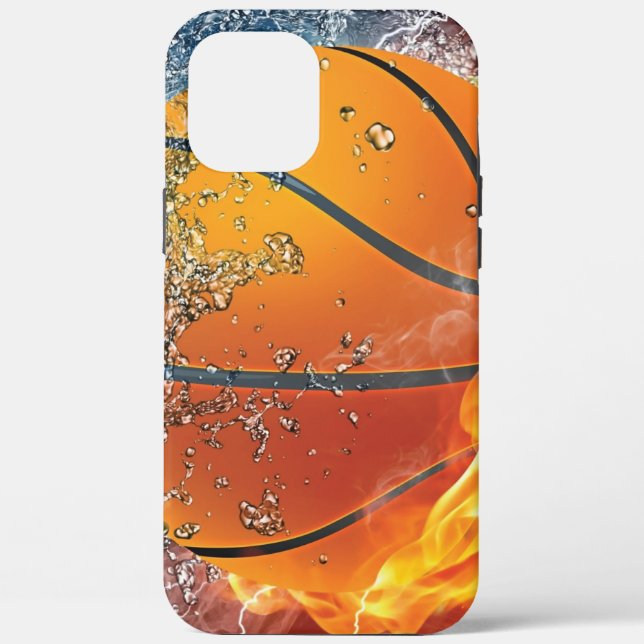 Flaming basketball throw pillow Case-Mate iPhone case (Back)