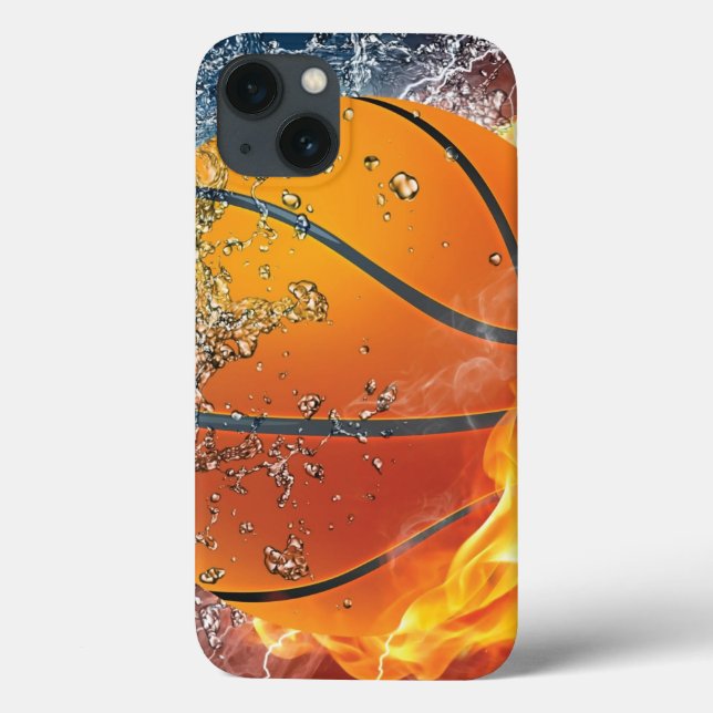 Flaming basketball throw pillow Case-Mate iPhone case (Back)
