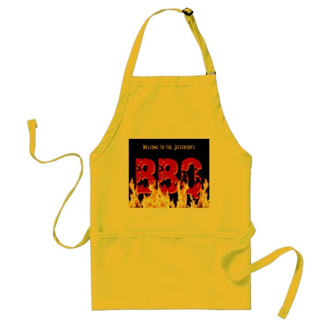 Flaming BBQ Apron (Front)