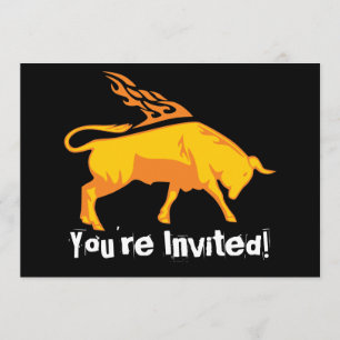 Flaming Bull #7 Invitation