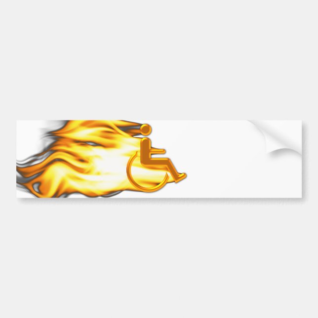 Flaming Chair Bumper Sticker (Front)