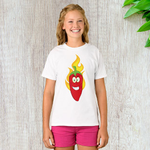 Flaming Chili Pepper Girls T-Shirt