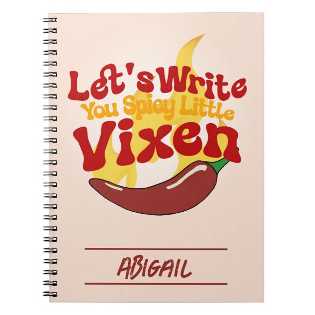 Flaming Chilli Pepper Motivational Notebook (Front)