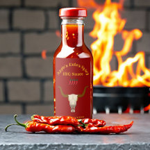 Flaming Cow Skull BBQ Sauce