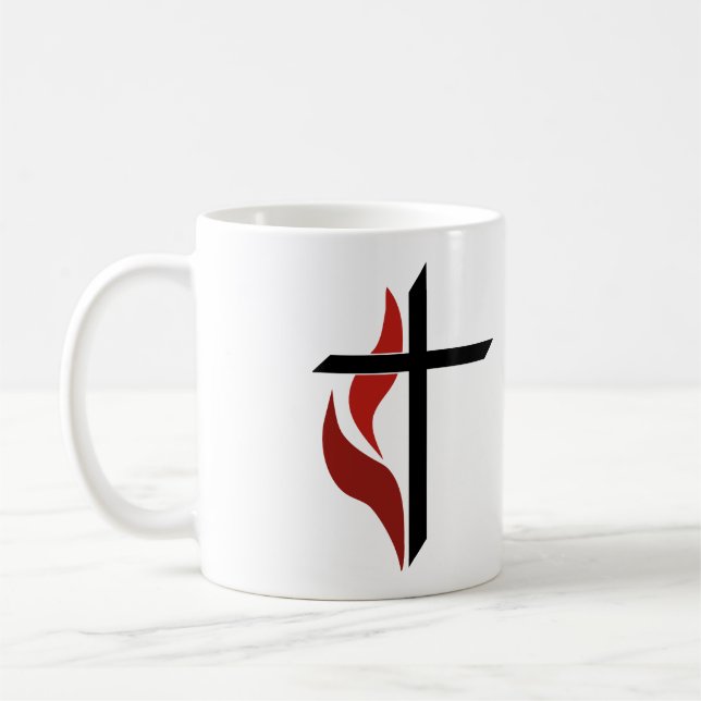 Flaming Cross Coffee Mug (Left)