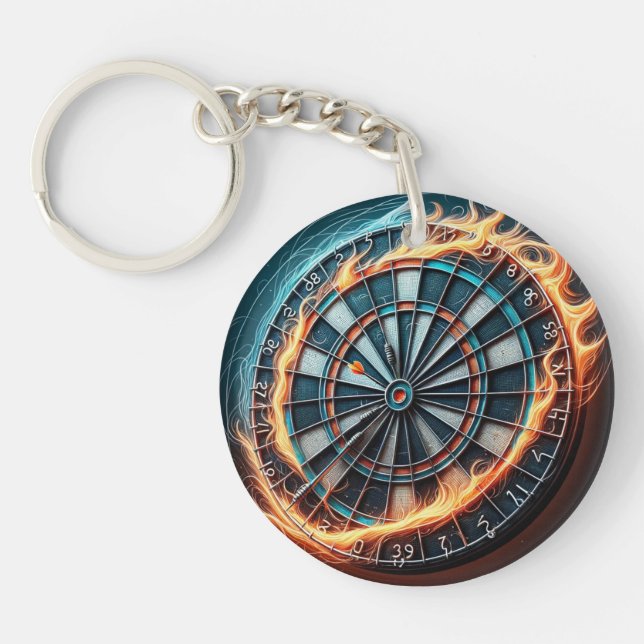 Flaming Dart Arena Ignite the passion of the Darts Key Ring (Front)