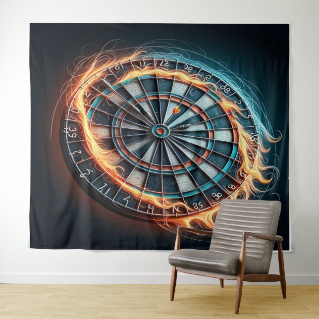 Flaming Dart Arena Ignite the passion of the Darts Tapestry (In Situ (Horizontal))