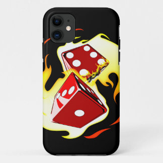 Flaming Dice Case-Mate iPhone Case