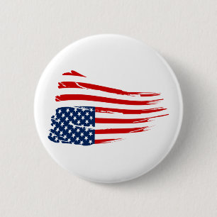 Flaming Distress Flag 6 Cm Round Badge