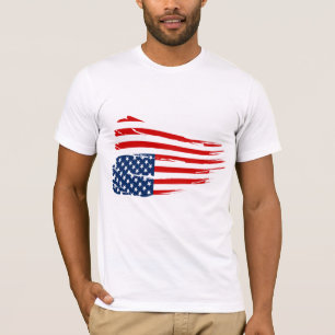 Flaming Distress Flag T-Shirt