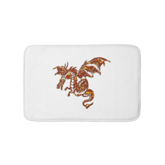 Flaming Dragon Bath Mat (Front)