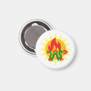Flaming Dragon Magnet