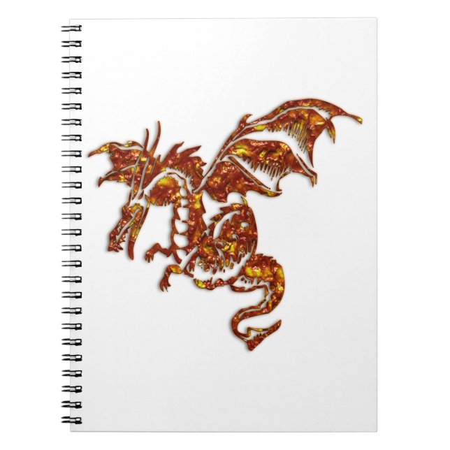 Flaming Dragon Spiral Notebook (Front)
