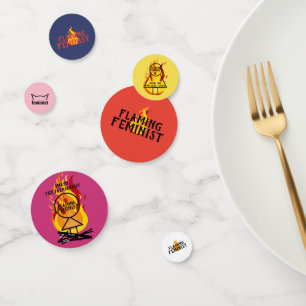 Flaming Feminist Feminist Smash the Patriarchy Confetti