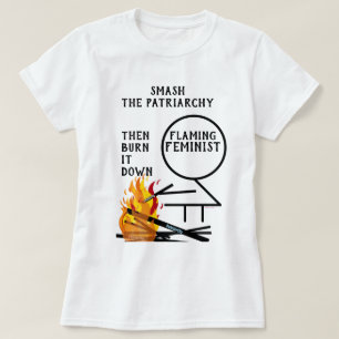 Flaming Feminist Smash the Patriarchy RBG 9 T-Shirt