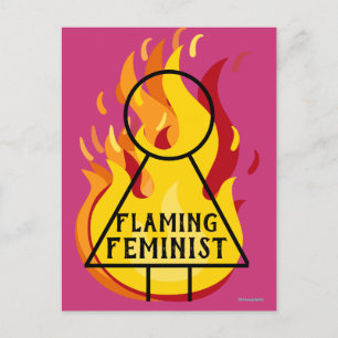 Flaming Feminist Women's Symbol Ginsburg 9 Postcard