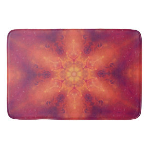 Flaming Fiery Phoenix Burning Snowflake Bath Mat