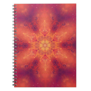 Flaming Fiery Phoenix Burning Snowflake Notebook