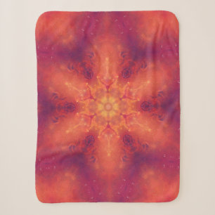 Flaming Fiery Phoenix Burning Snowflake Sherpa Blanket