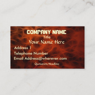 FLAMING FIRE FRACTAL Business Card