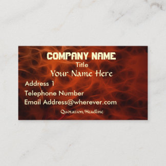 FLAMING FIRE FRACTAL  Business Card