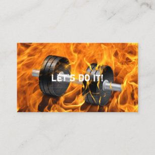Flaming Fire Gym & Fitness Business Cards