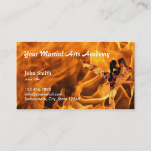 Flaming Fire Martial Arts Academy Business Cards