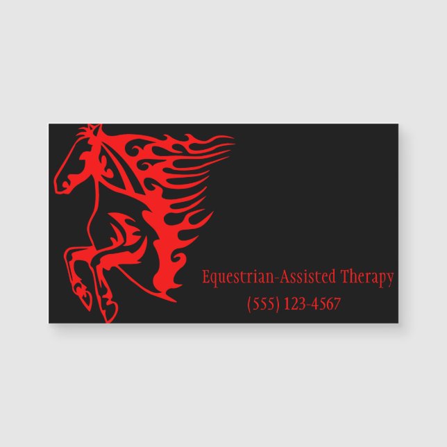 Flaming Fire Red Bronco Mustang Wild Horse (Front)