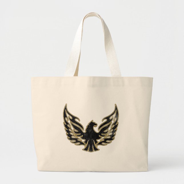 Flaming Firebird Large Tote Bag (Front)