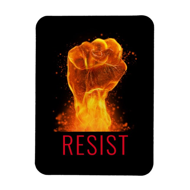 Flaming Fist Resist Customisable Magnet (Vertical)