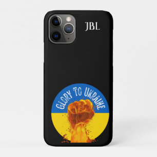 Flaming Fist Ukraine Flag Resistance Monogram  Case-Mate iPhone Case