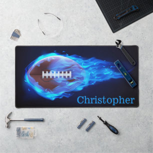 Flaming Football Desk Mat
