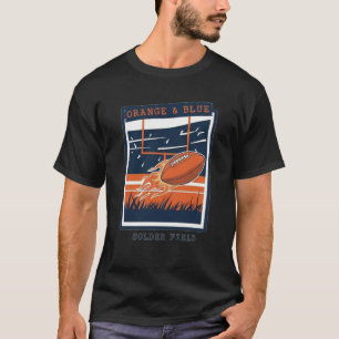 Flaming Football Goal Post Scene T-Shirt