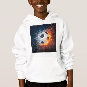 Flaming Football/Soccer Ball Throw Pillow
