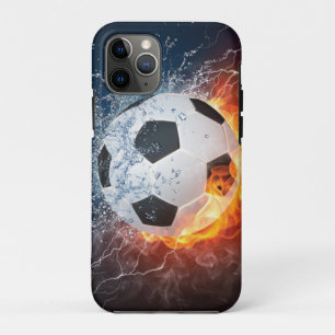 Flaming Football/Soccer Ball Throw Pillow Case-Mate iPhone Case