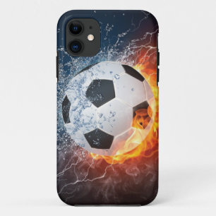 Flaming Football/Soccer Ball Throw Pillow Case-Mate iPhone Case