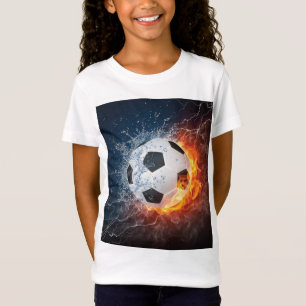 Flaming Football/Soccer Ball Throw Pillow T-Shirt