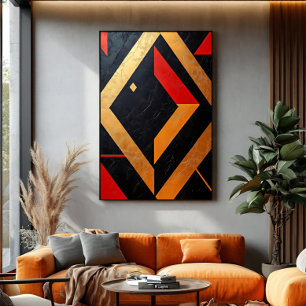 Flaming Geometries Canvas Print