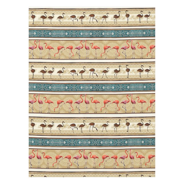 Flaming Go Lover Gift, Cute Flamingo Pattern Gift Tablecloth (Front)