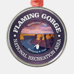 Flaming Gorge NRA (rd) Metal Tree Decoration